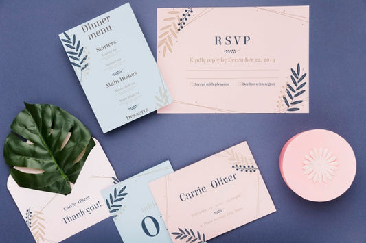 Free Wedding Invitation Concept Mock-Up Psd