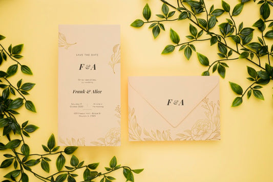 Free Wedding Invitation Concept Mock-Up Psd