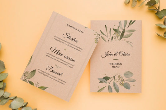 Free Wedding Invitation Concept Mock-Up Psd