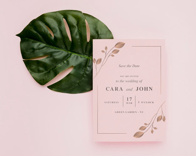 Free Wedding Invitation Concept Mock-Up Psd