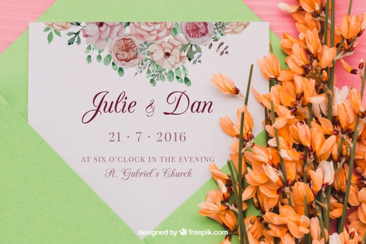 Free Wedding Invitation Concept Psd