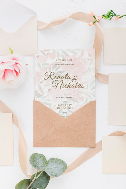 Free Wedding Invitation Mock-Up Psd