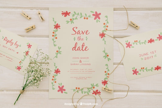 Free Wedding Invitations And Wedding Elements Psd