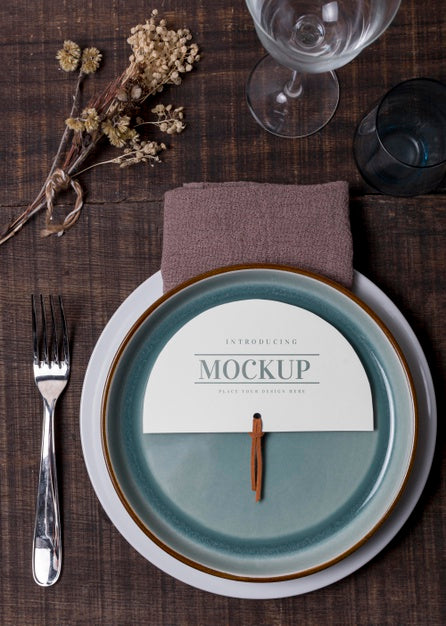 Free Wedding Still Life Mockup With Table Number Design Psd