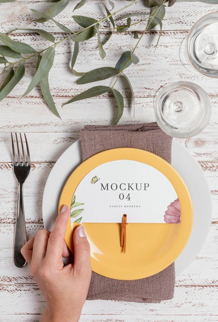 Free Wedding Still Life Mockup With Table Number Design Psd