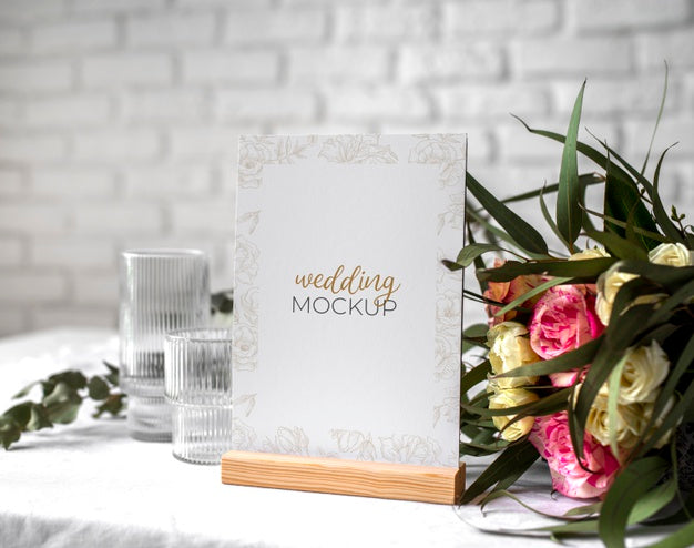 Free Wedding Table Display Mock-Up Psd