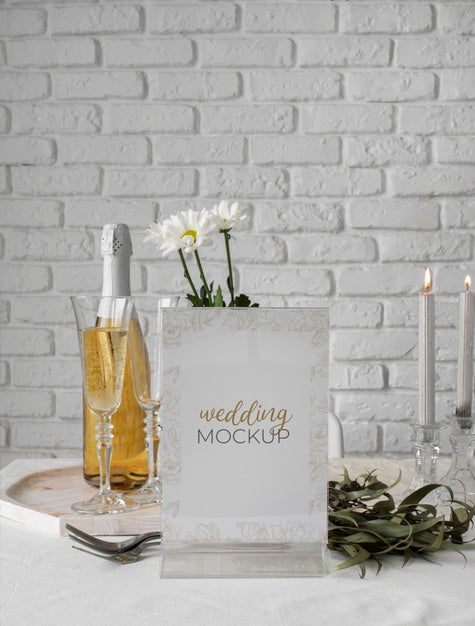 Free Wedding Table Display Mock-Up Psd