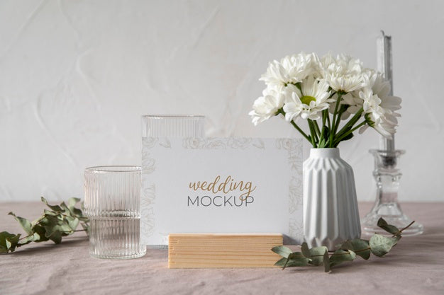 Free Wedding Table Display Mock-Up Psd