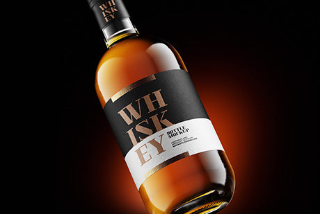 Free Whisky Bottle Mockup