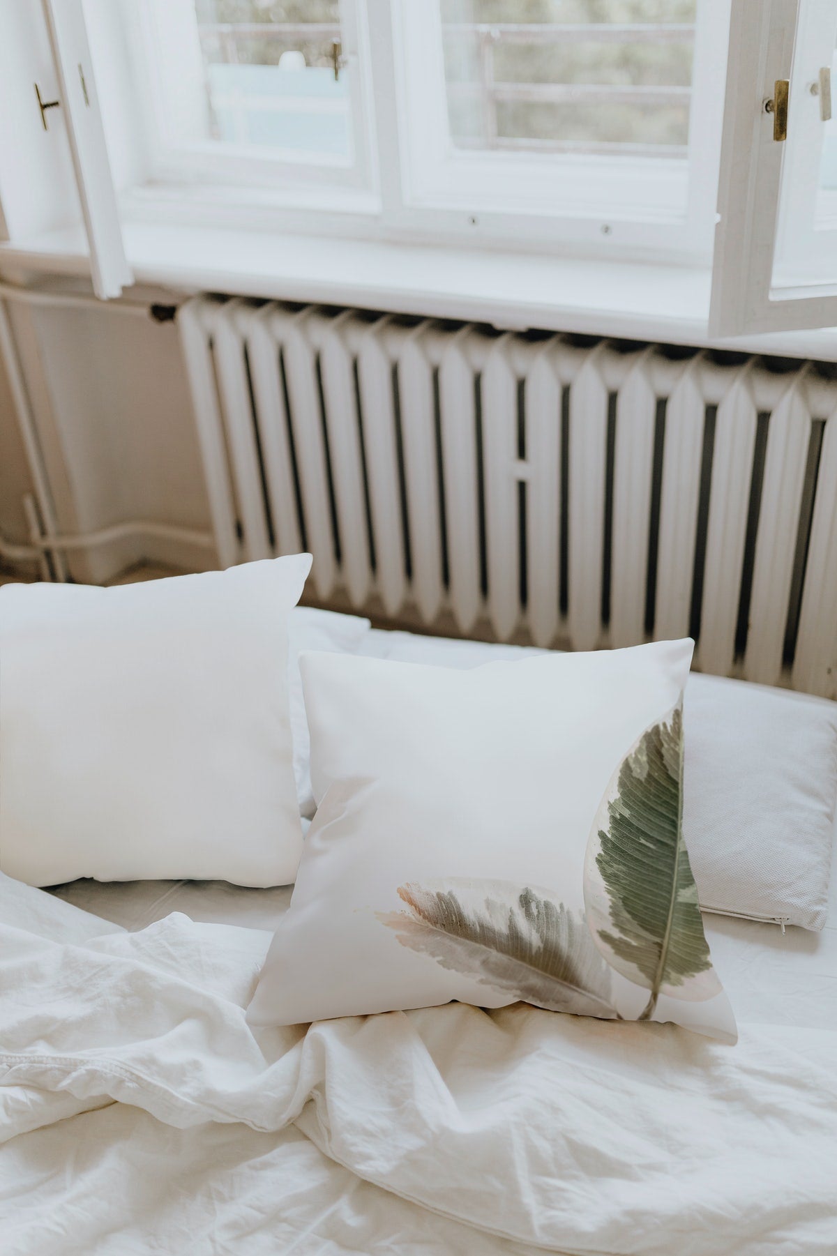 Free White Bedding In A Bedroom