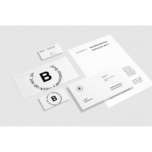 Free White Business Stationery Mock Up Psd