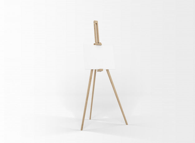 Free White Canvas On A Easel Psd