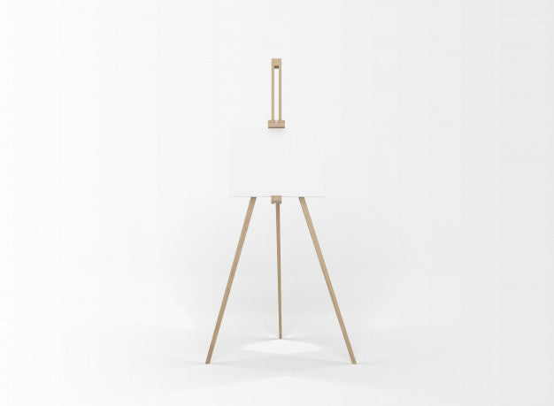 Free White Canvas On A Easel Psd