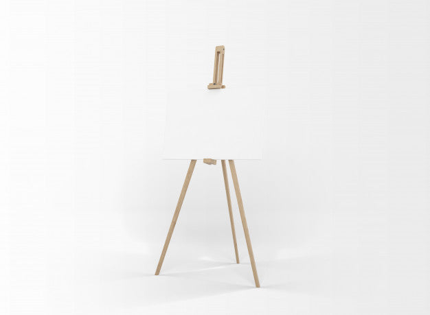 Free White Canvas On A Easel Psd