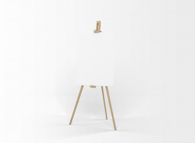 Free White Canvas On A Easel Psd