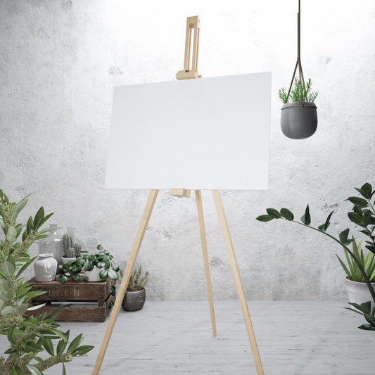 Free White Canvas On A Easel Psd