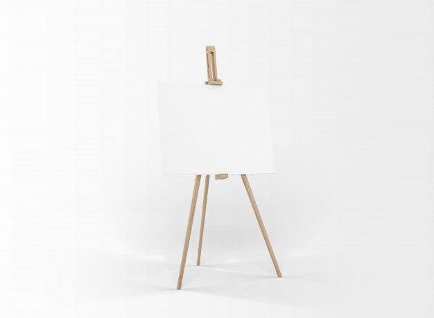 Free White Canvas On A Easel Psd