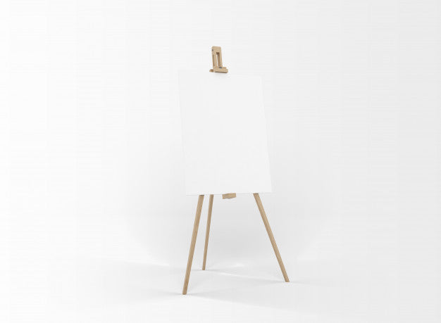 Free White Canvas On A Easel Psd