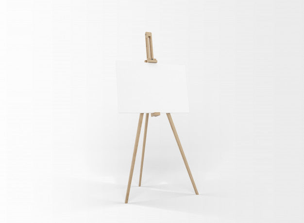 Free White Canvas On A Easel Psd