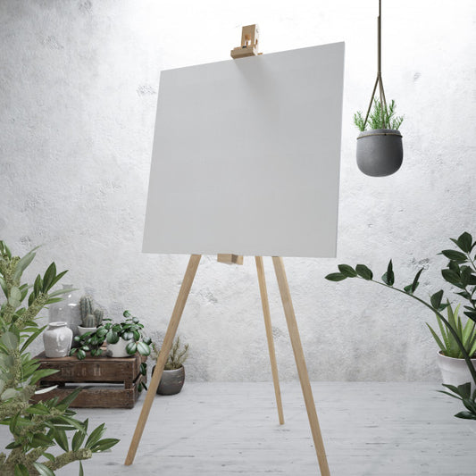 Free White Canvas On A Easel Psd