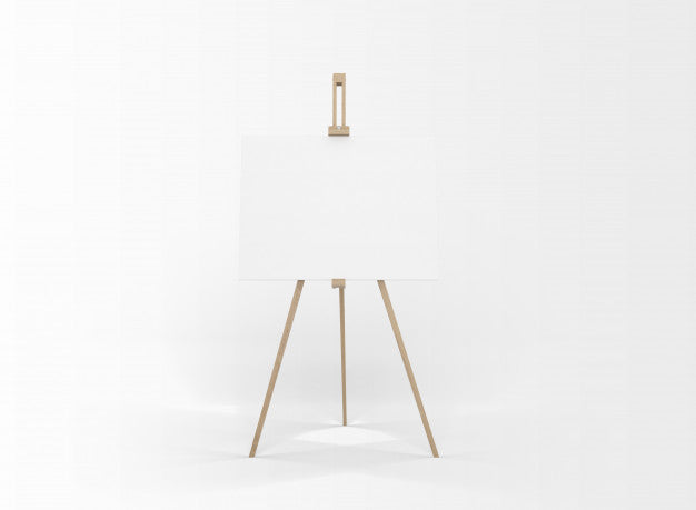 Free White Canvas On A Easel Psd