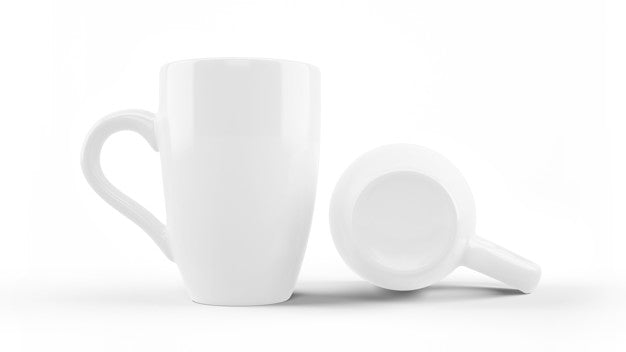 Free White Ceramic Mug Mockup Isolated Psd