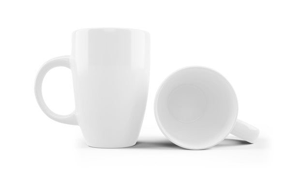 Free White Ceramic Mug Mockup Isolated Psd