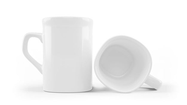 Free White Ceramic Mug Mockup Isolated Psd