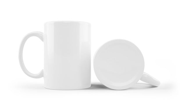 Free White Ceramic Mug Mockup Isolated Psd