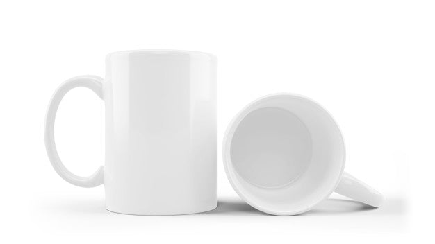 Free White Ceramic Mug Mockup Isolated Psd