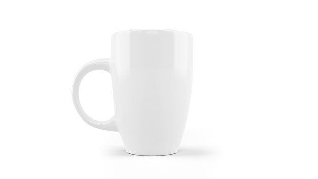 Free White Ceramic Mug Mockup Isolated Psd