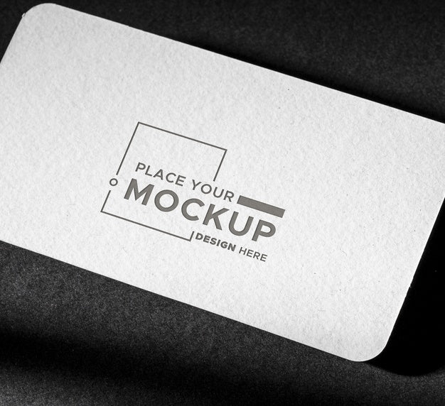 Free White Close-Up Business Card Mock-Up Psd