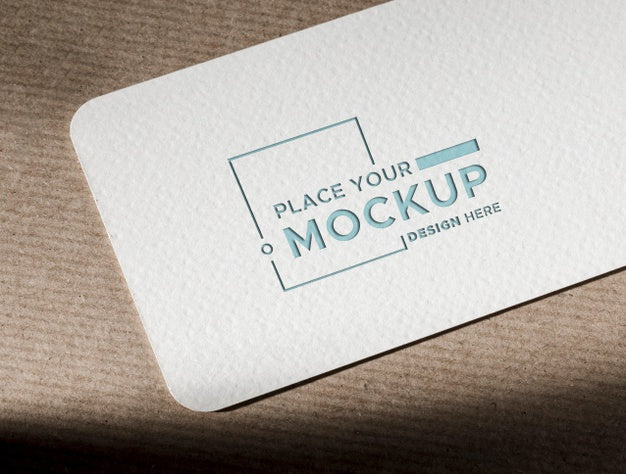 Free White Close-Up Business Card Mock-Up Psd