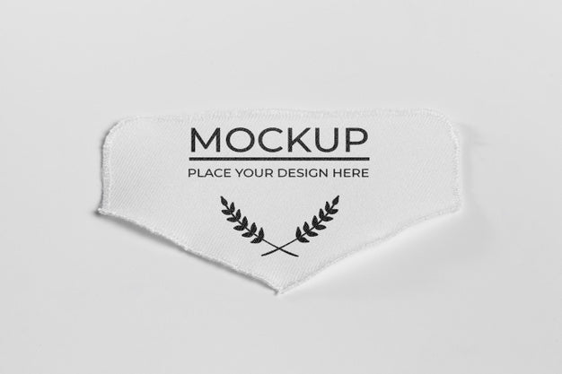 Free White Clothing Patch Fabric Mock-Up Psd