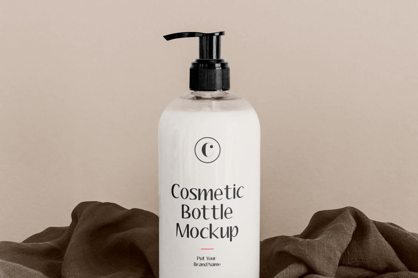 Free White Cosmetics Bottle Mockup