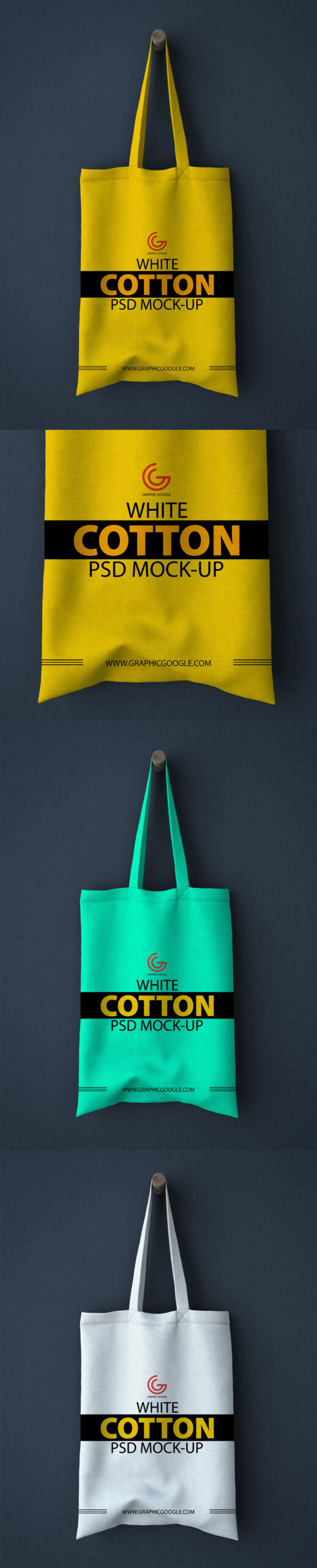 Free White Cotton Bag Mockup