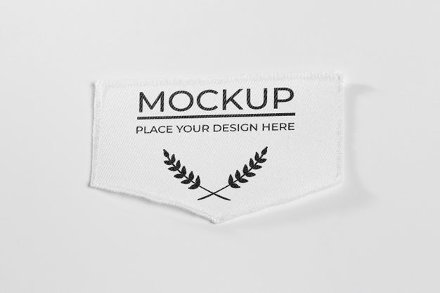 Free White Fabric Clothing Patch Mock-Up Psd