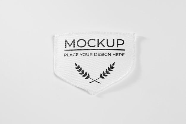 Free White Fabric Clothing Patch Mock-Up Psd