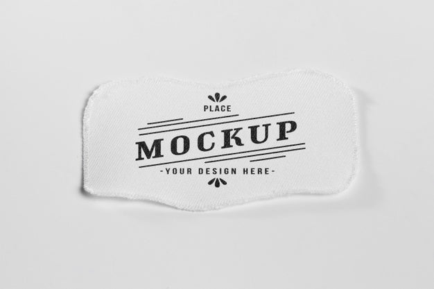 Free White Fabric Clothing Patch Mock-Up Psd