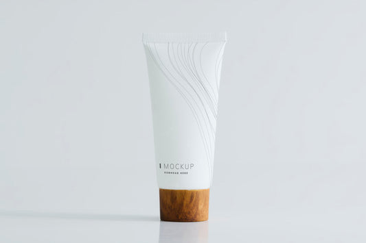 Free White Face Cream Tube Mockup Psd