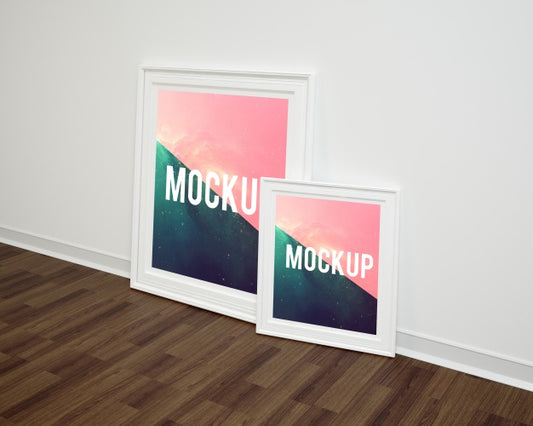 Free White Frames Mock Up Psd