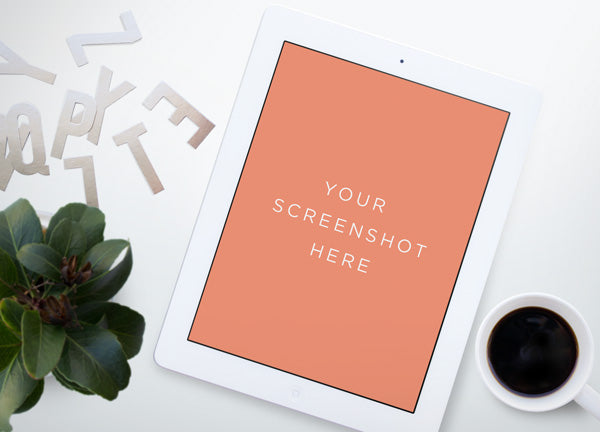 Free White Ipad Mockup