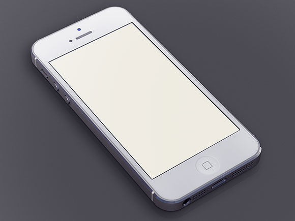 Free White Iphone5 Psd Mockup