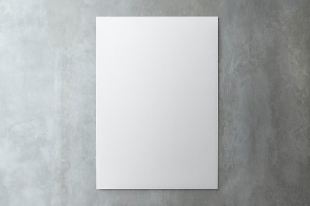 Free White Paper On A Gray Marble Background