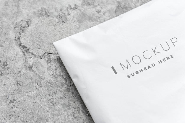 Free White Plastic Envelope Packaging Mockup Psd