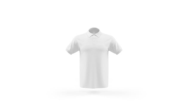 Free White Polo Shirt Mockup Template Isolated, Front View Psd