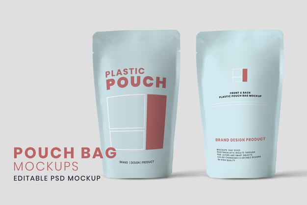 Free White Sachet Mockup Design Isolated Psd