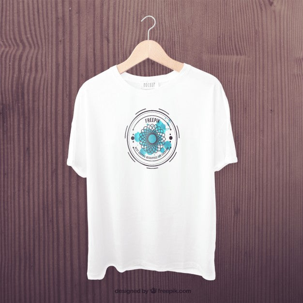 Free White T-Shirt Front Mockup Psd