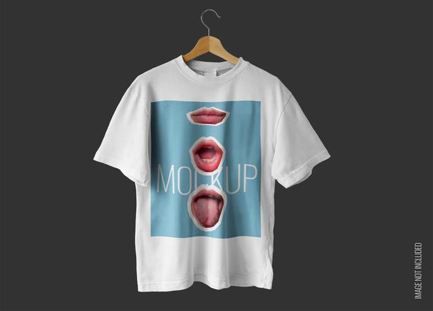 Free White T-Shirt Mockup Psd