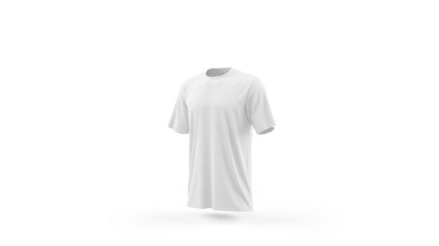 Free White T-Shirt Mockup Template Isolated, Front View Psd